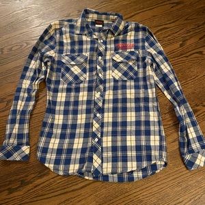 stranger things flannel button down